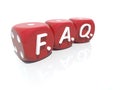 FAQ red plastic gambling casino cubes 3d