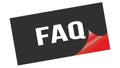 FAQ text on black red sticker stamp Royalty Free Stock Photo