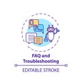 FAQ and troubleshooting concept icon