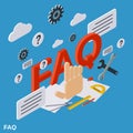 FAQ, user guide, technical support vector concept Royalty Free Stock Photo