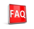 Faq - web button isolated on white background Royalty Free Stock Photo