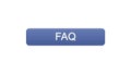 FAQ web interface button violet color, customer assistance, online support