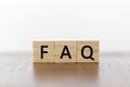 FAQ on wooden blocks