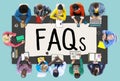 FAQS Frequently Asked Questions Information Concept Royalty Free Stock Photo