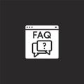 faqs icon. Filled faqs icon for website design and mobile, app development. faqs icon from filled customer service collection