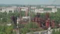 Far away view of old metallurgic plant in Nizhniy Tagil. Heavy industry.