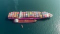 Nakhodka. Russia - July 23, 2018: Bunkering tanker Ostrov Sakhalin a large container ship ONE Competence.