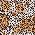 Far Eastern leopard fur seamless vector print