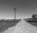 far and lonely dirt road. Royalty Free Stock Photo