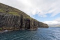 Far Oer Danmark Vestmanna Cliffs Panorama Royalty Free Stock Photo