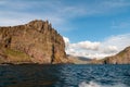 Far Oer Danmark Vestmanna Cliffs Panorama view Royalty Free Stock Photo