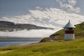 Far Oer lighthouse landscape Royalty Free Stock Photo