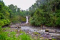 Far side view of Bali Waterfall, Bali Waterfall, Bali Waterfall in jungle, Bali waterfall