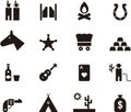 Far west icon set