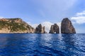 Faraglioni Cliffs, Capri, Italy. Royalty Free Stock Photo