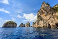 Faraglioni Cliffs, Capri, Italy. Royalty Free Stock Photo