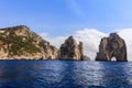 Faraglioni Cliffs, Capri, Italy. Royalty Free Stock Photo