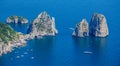 Faraglioni cliffs panorama,and the majestic Tyrrhenian sea,Capri island,Italy,Europe...IMAGE Royalty Free Stock Photo