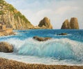 Faraglioni on Island Capri Royalty Free Stock Photo