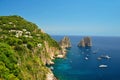 Faraglioni rocks in Capri, Campania region of Italy. Royalty Free Stock Photo