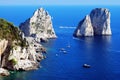 Faraglioni rocks at Capri island Royalty Free Stock Photo