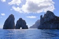 The Faraglioni Rocks on the coast of the island of Capri, Italy Royalty Free Stock Photo