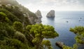 Faraglioni rocks near Capri Royalty Free Stock Photo