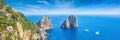 Faraglioni Rocks near Capri Island, Italy Royalty Free Stock Photo