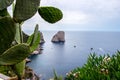 Faraglioni rocks visible in Capri, Italy Royalty Free Stock Photo