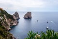 Faraglioni rocks visible in Capri, Italy Royalty Free Stock Photo