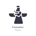 faravahar icon. isolated faravahar icon vector illustration from religion collection. editable sing symbol can be use for web site