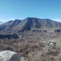 Faraway peace mountains bluesky autumn