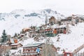 Farellones, Chile - August 2011 - Amazing view of the snowy town