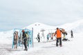 Farellones, Chile - August 2011 - Ski station on the top of Andes Mountains