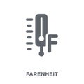 Farenheit icon from collection. Royalty Free Stock Photo