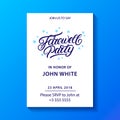 Farewell party hand written lettering. Royalty Free Stock Photo