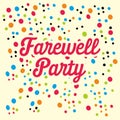 Farewell Party Illustration Vector Art Logo Template and Illustration