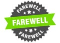 farewell sign. farewell circular band label. farewell sticker