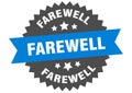 farewell sign. farewell circular band label. farewell sticker