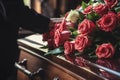 Farewell to a deceased person in church.