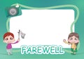 farewell. Vector illustration decorative design