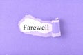 Farewell word