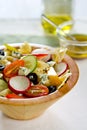 Farfalle with blue cheese salad Royalty Free Stock Photo