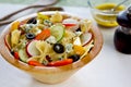 Farfalle with blue cheese salad Royalty Free Stock Photo