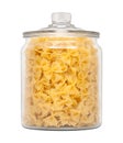 Farfalle Bow Tie Pasta in a Apothecary Jar Royalty Free Stock Photo