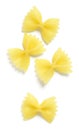 Farfalle or Bowtie Pasta on White