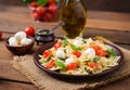 Farfalle Pasta - Caprese salad Royalty Free Stock Photo