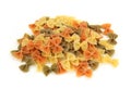 Farfalle tricolore pasta Royalty Free Stock Photo
