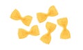 Farfalle vector, italian pasta icon, raw noodle. Cartoon food illustration