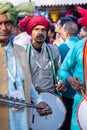 Artists performing at Surajkund craft fair Royalty Free Stock Photo